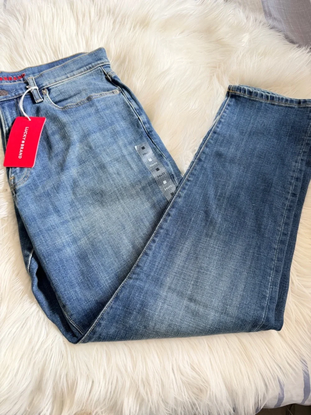 Lucky Brand Straight Leg Jeans Womens 34x32 Medium Wash NWT Classic Denim - Picture 5 of 8